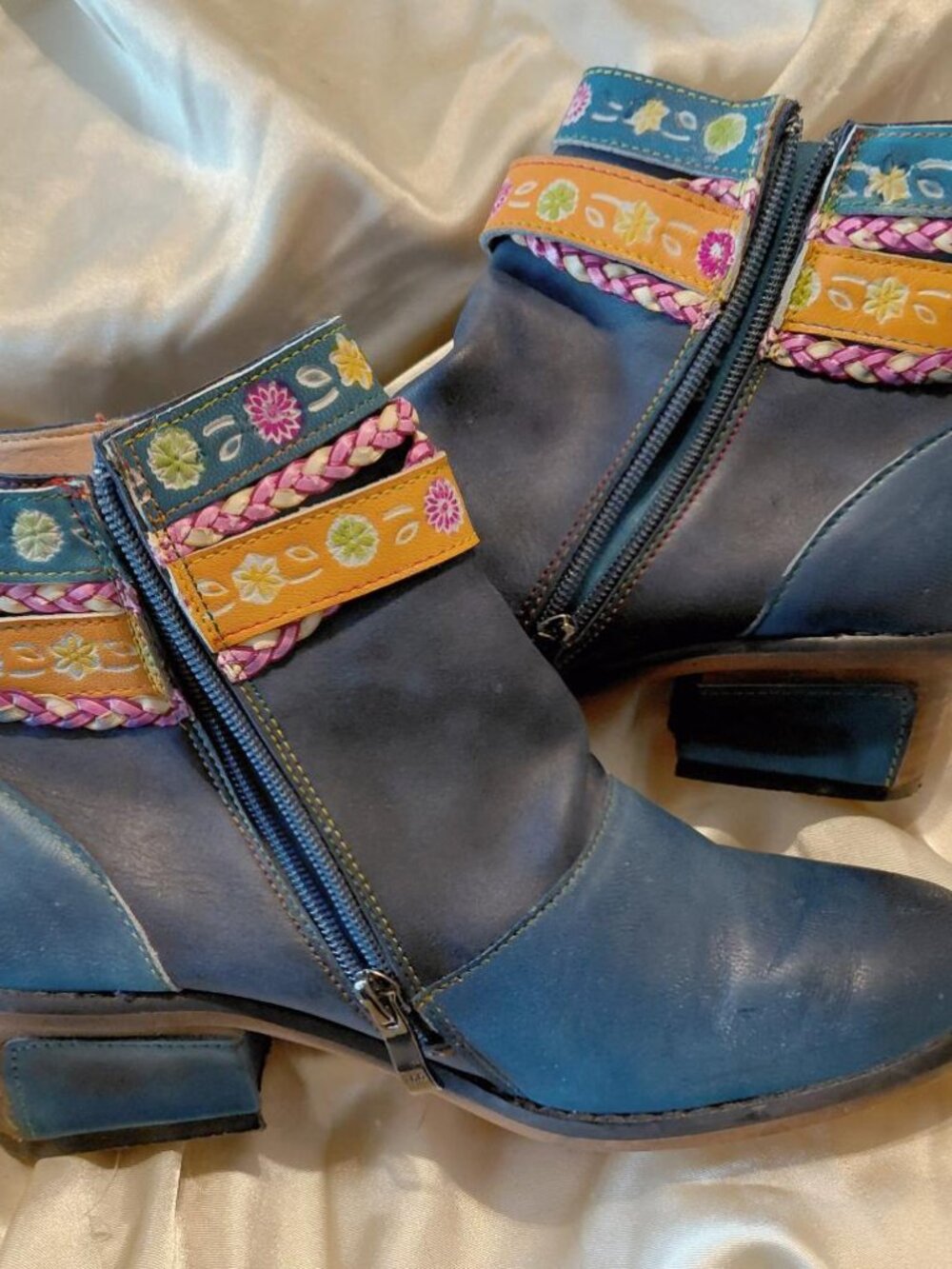 Socofy Artistic Boho Ankle Boot